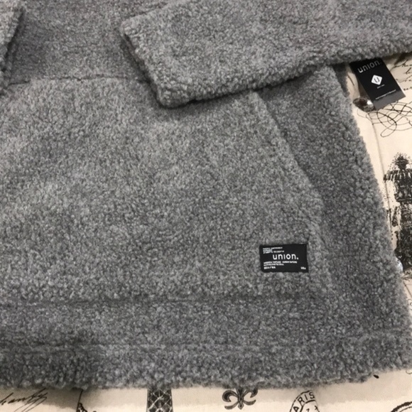 Union Men's Turner Teddy-Fleece Quarter-Zip Hoodie - Picture 5 of 6